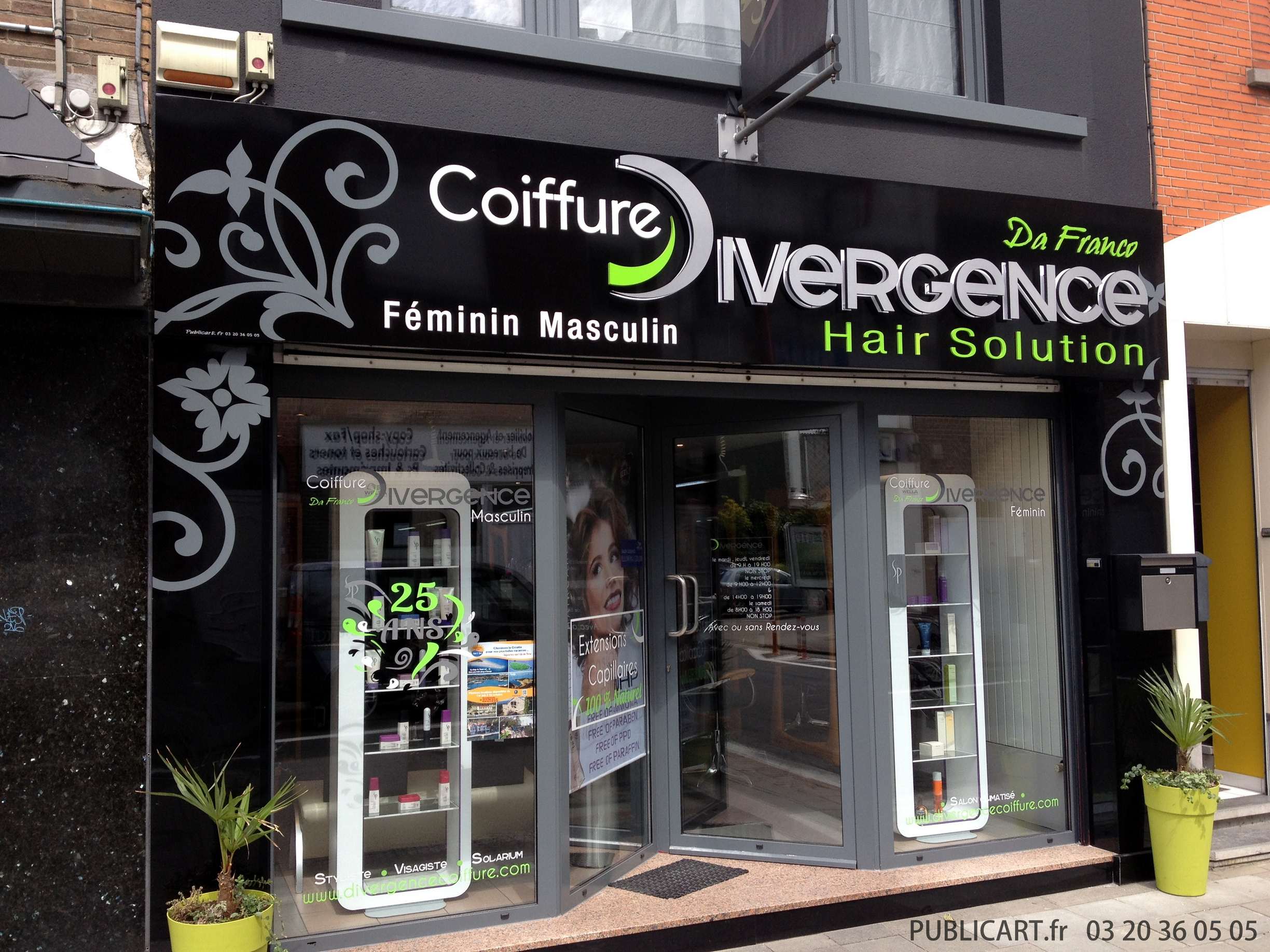 Enseigne coiffeur imprimé