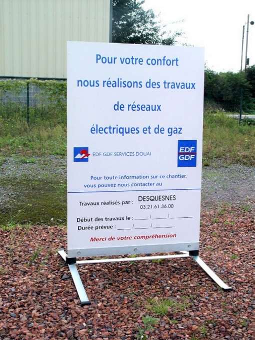 panneau stop-trottoir chevalet